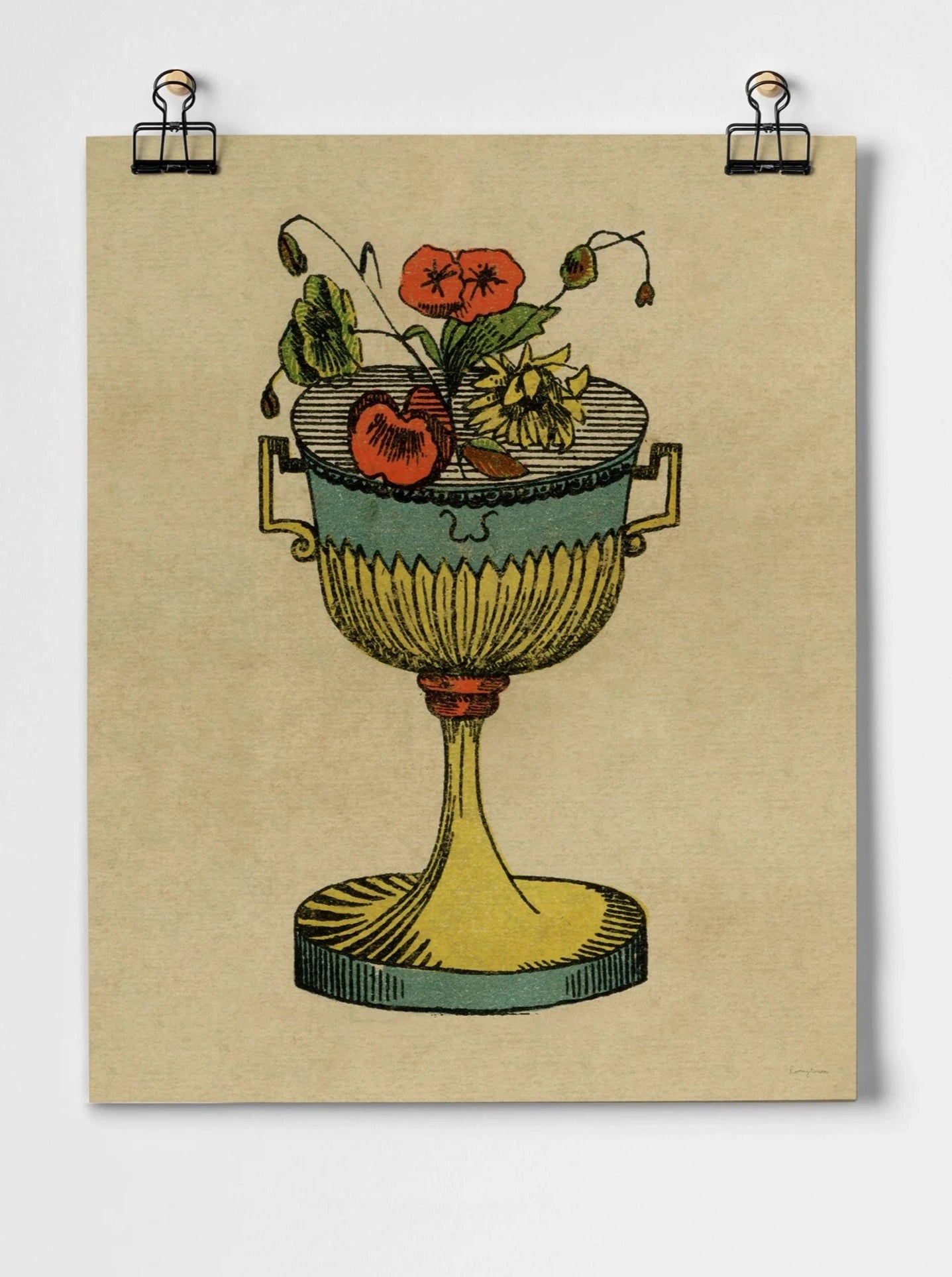 Tarot Card Cups- A3 Giclee Print