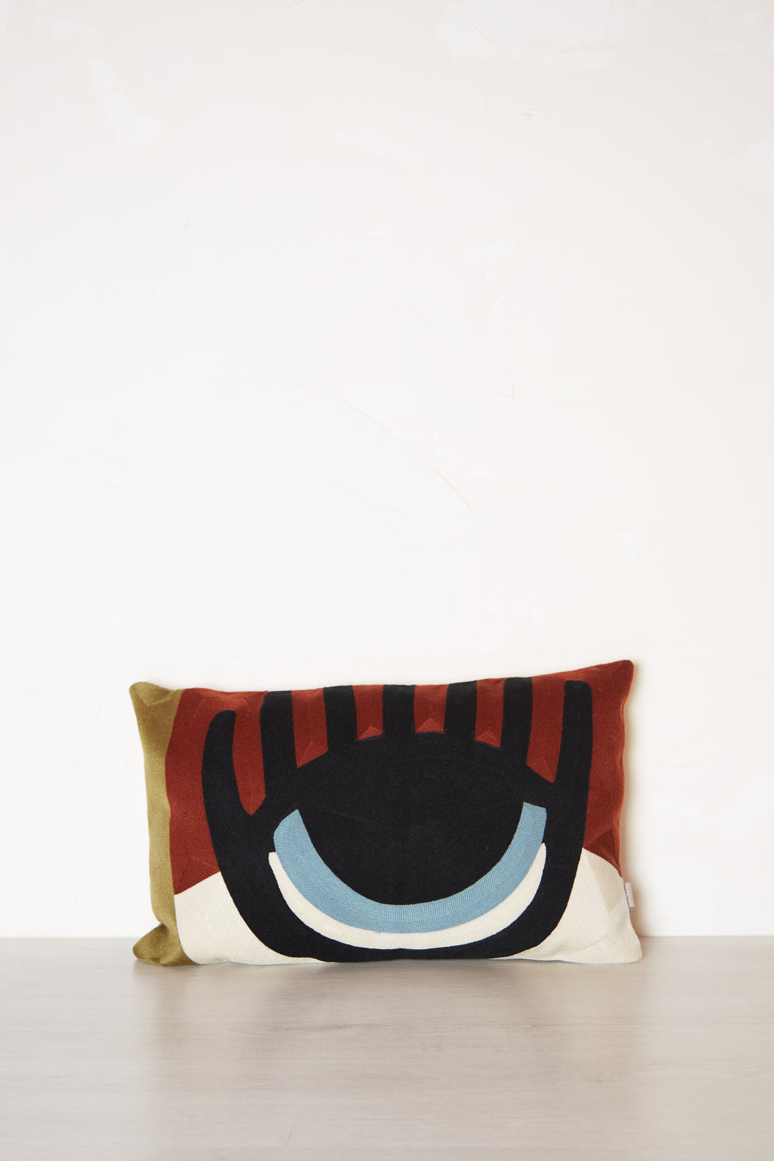 Farel Embroidered Cushion - Geranium -