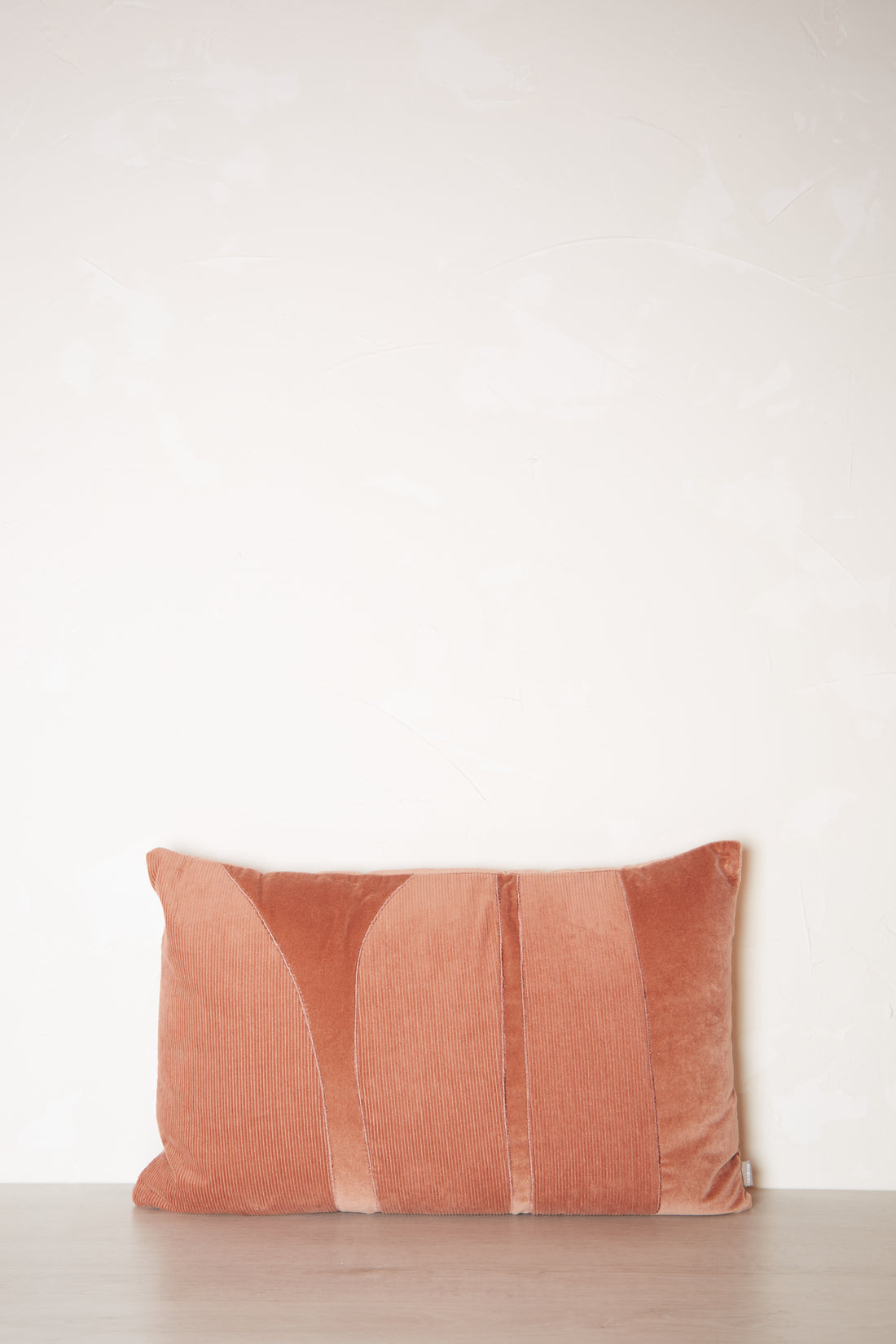 Fara Ribbed Corduroy Velvet Cushion Rose