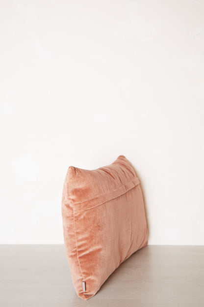 Fara Ribbed Corduroy Velvet Cushion Rose