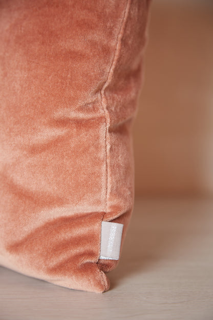 Fara Ribbed Corduroy Velvet Cushion Rose
