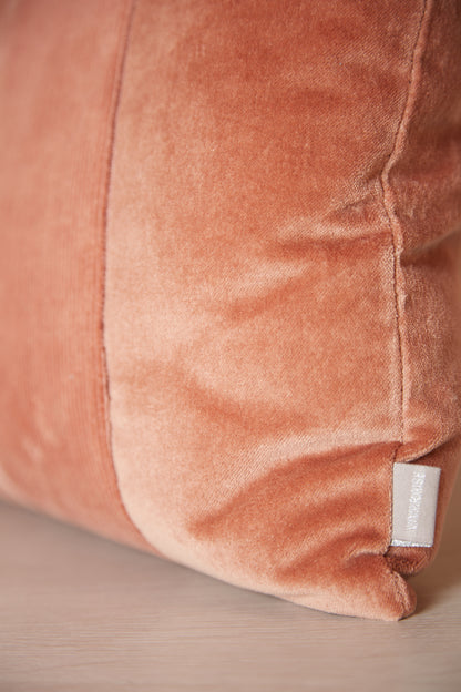 Fara Ribbed Corduroy Velvet Cushion Rose