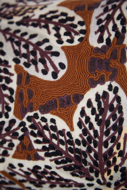 Ariane Embroidered Cushion Cover - Rouille