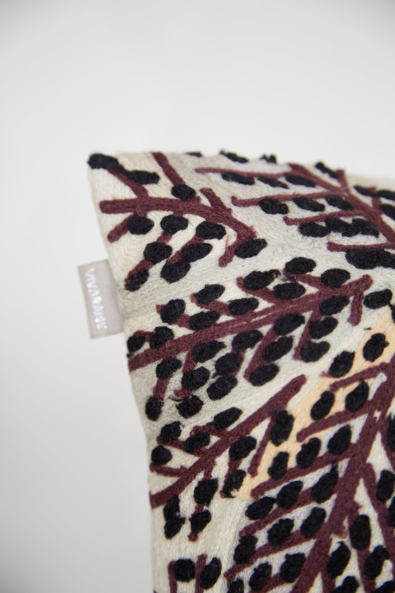 Ariane Embroidered Cushion Cover - Rouille