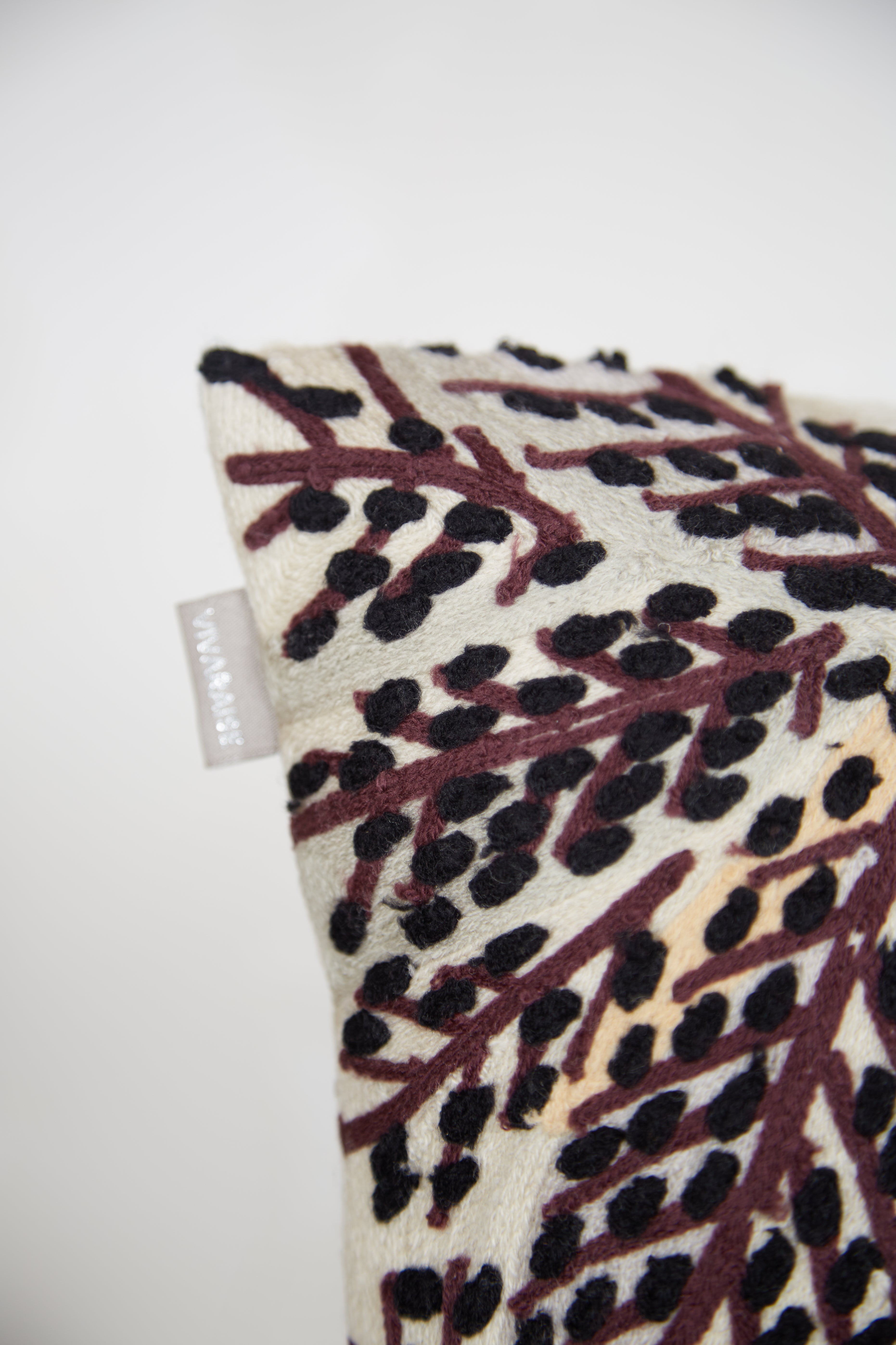 Ariane Embroidered Cushion Cover - Rouille