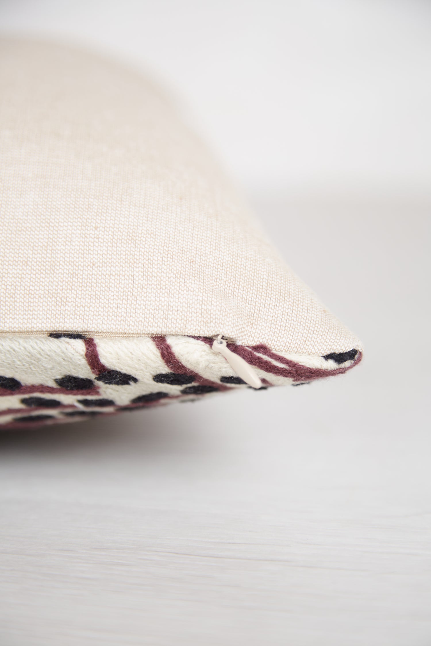 Ariane Embroidered Cushion Cover - Rouille