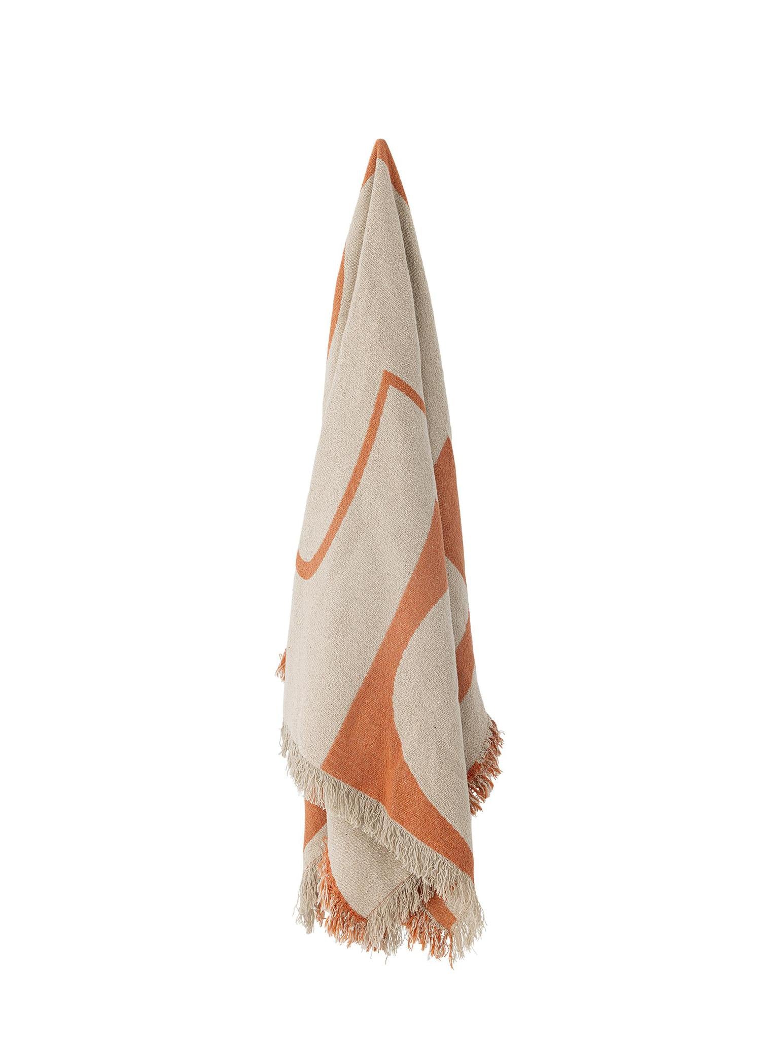 Caya Throw - Orange - Recycled Cotton