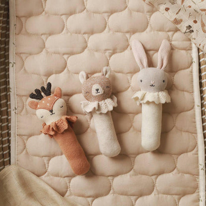 Organic Baby Rattle  - Blushing Bunny
