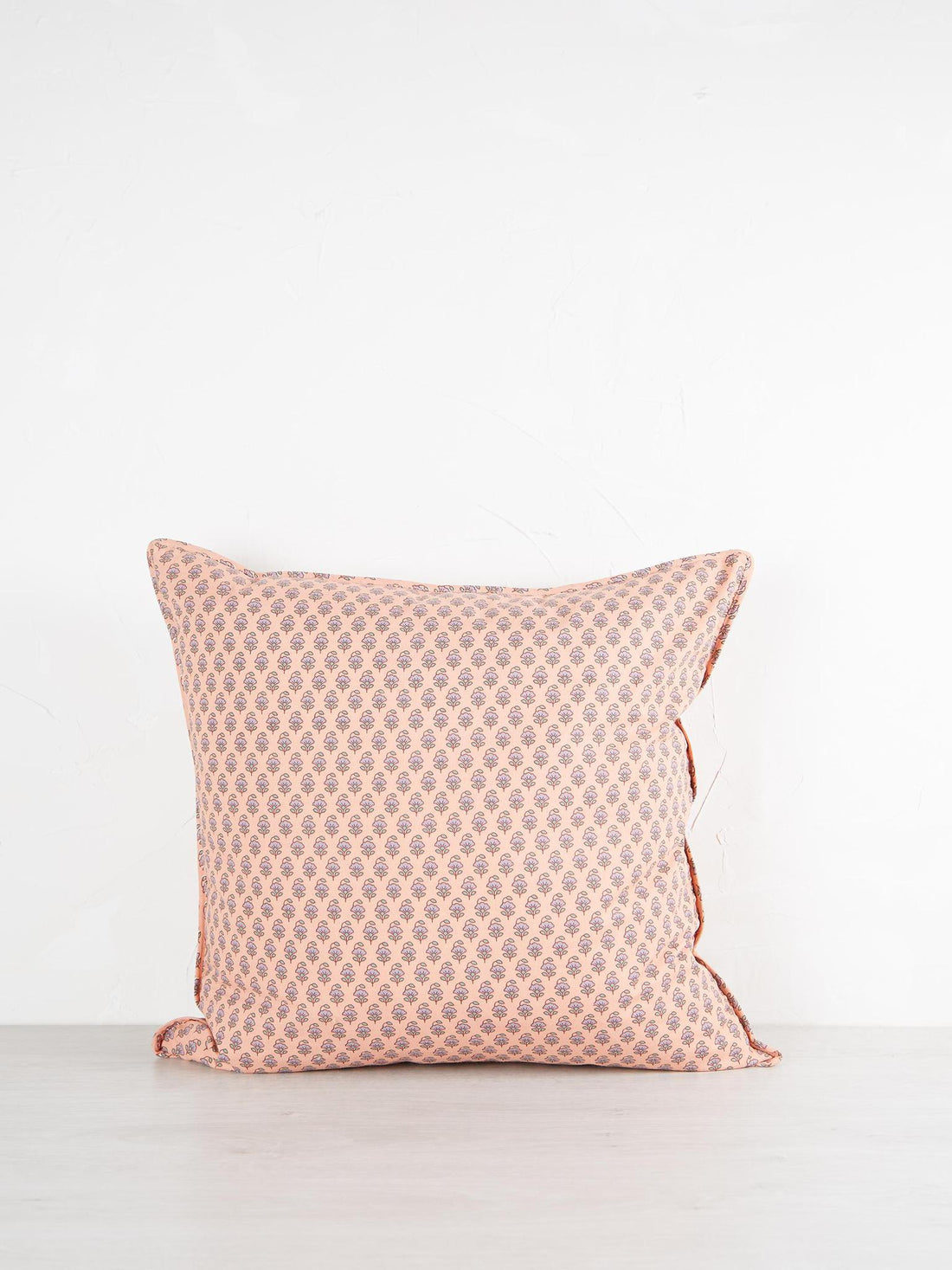 Coral, Lilac &amp; Green Printed Cushion