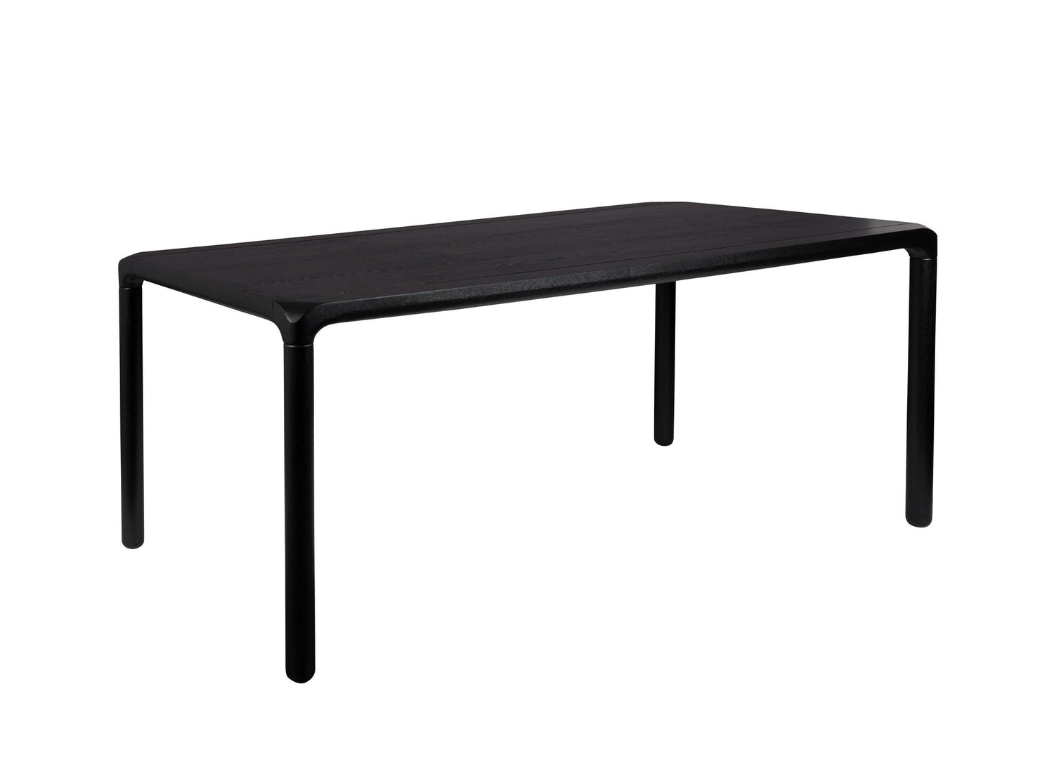 Storm Ash Wooden Dining Table - Black - 3 Sizes Available