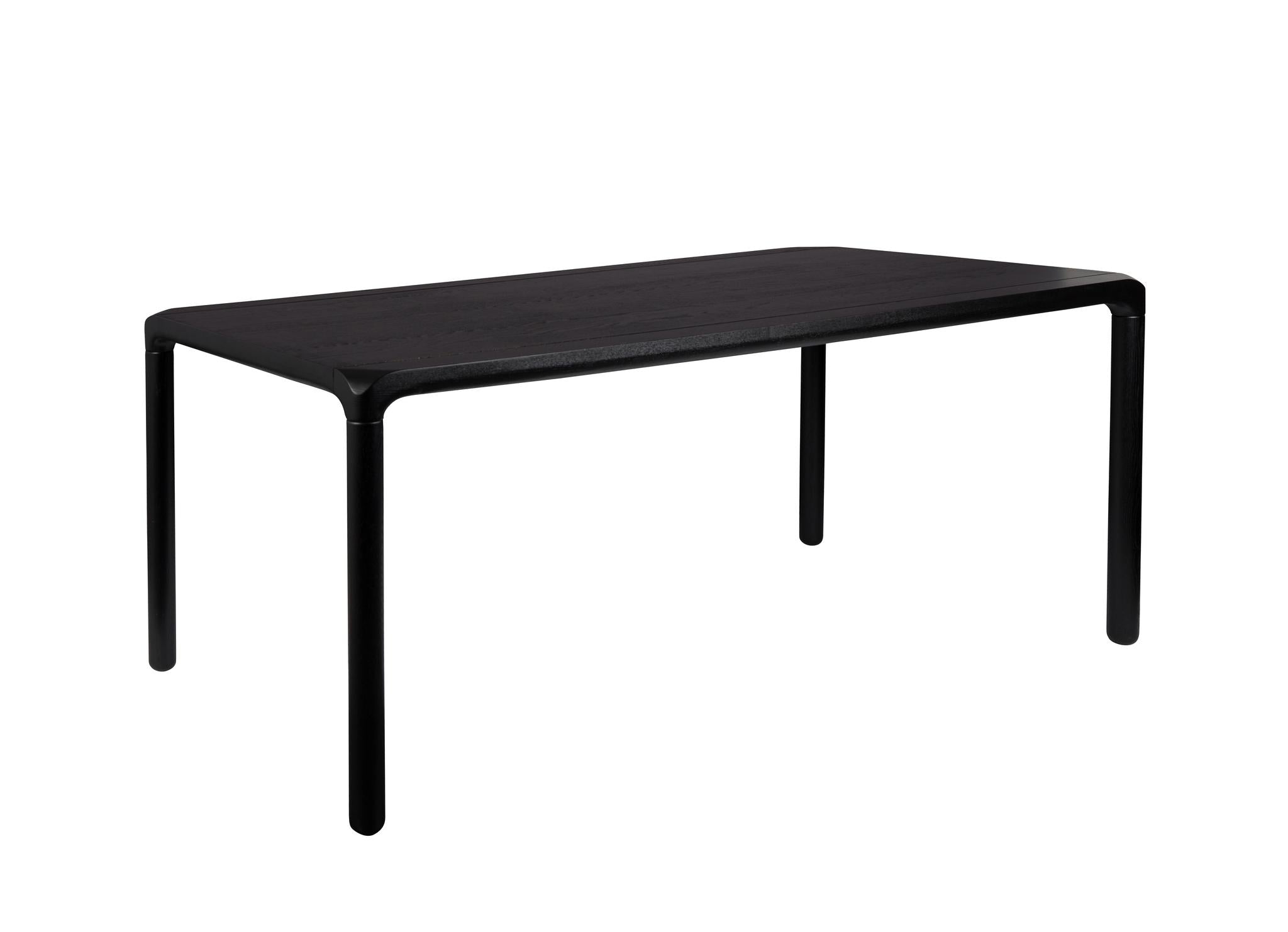Storm Ash Wooden Dining Table - Black - 3 Sizes Available