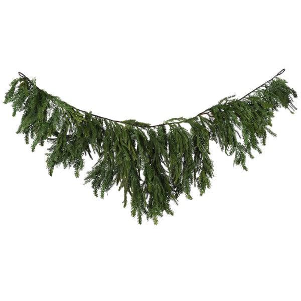 Faux Evergreen Fireplace Swag