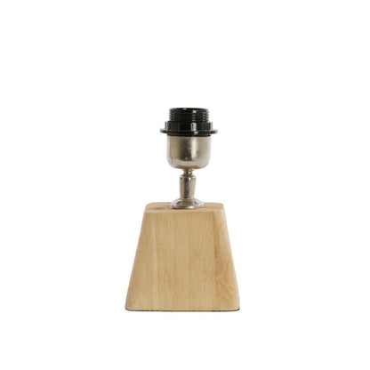 KARDAN Wooden natural Lamp - Wooden Base - Linen Shade