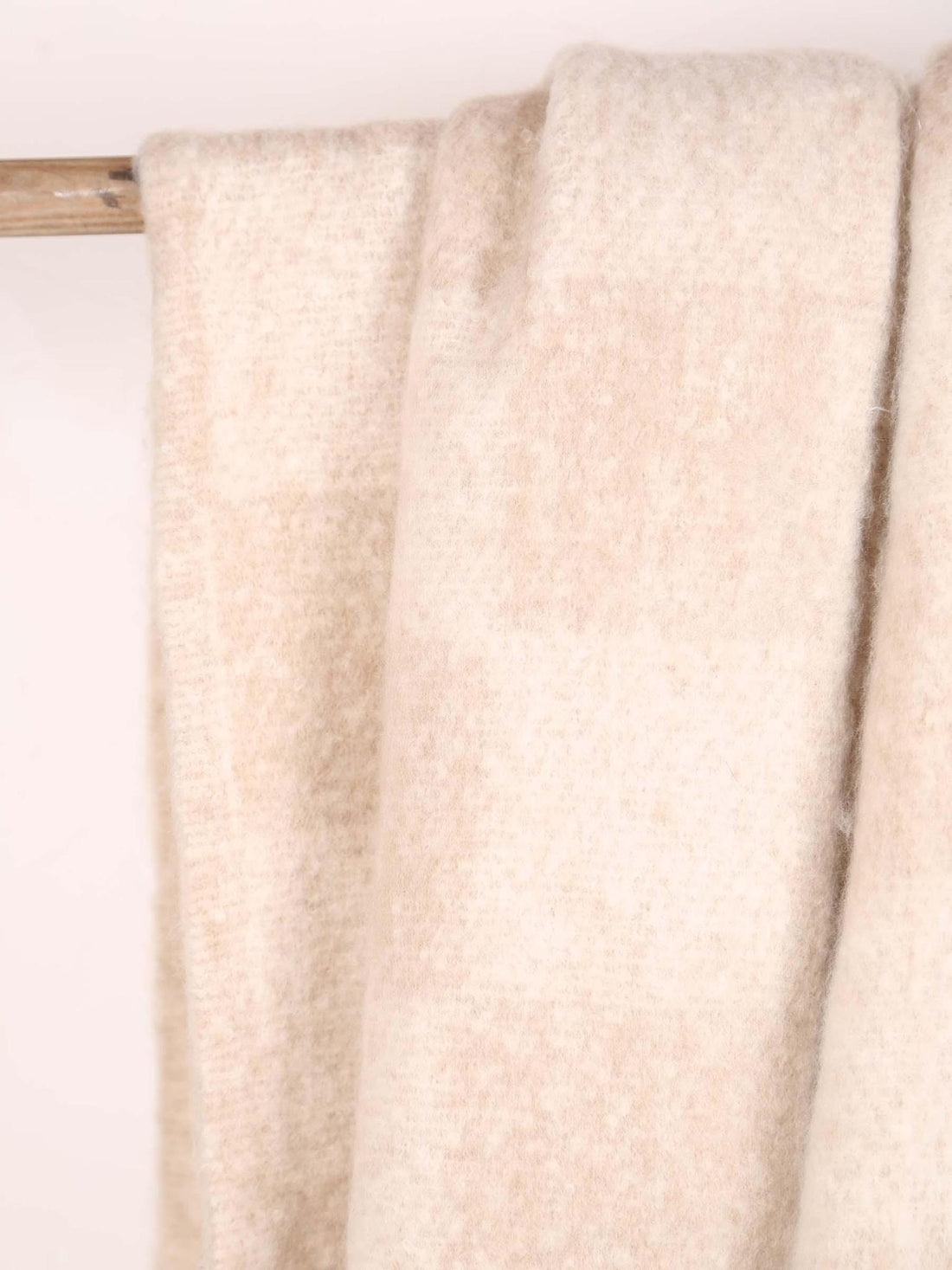 Isabel Recycled Checked Fringed Throw - Natural