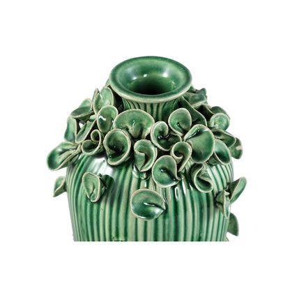 Saubaan Round Glazed Ceramic Vase - Green