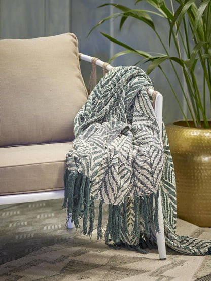 Ugento Throw - Green - Recycled Cotton