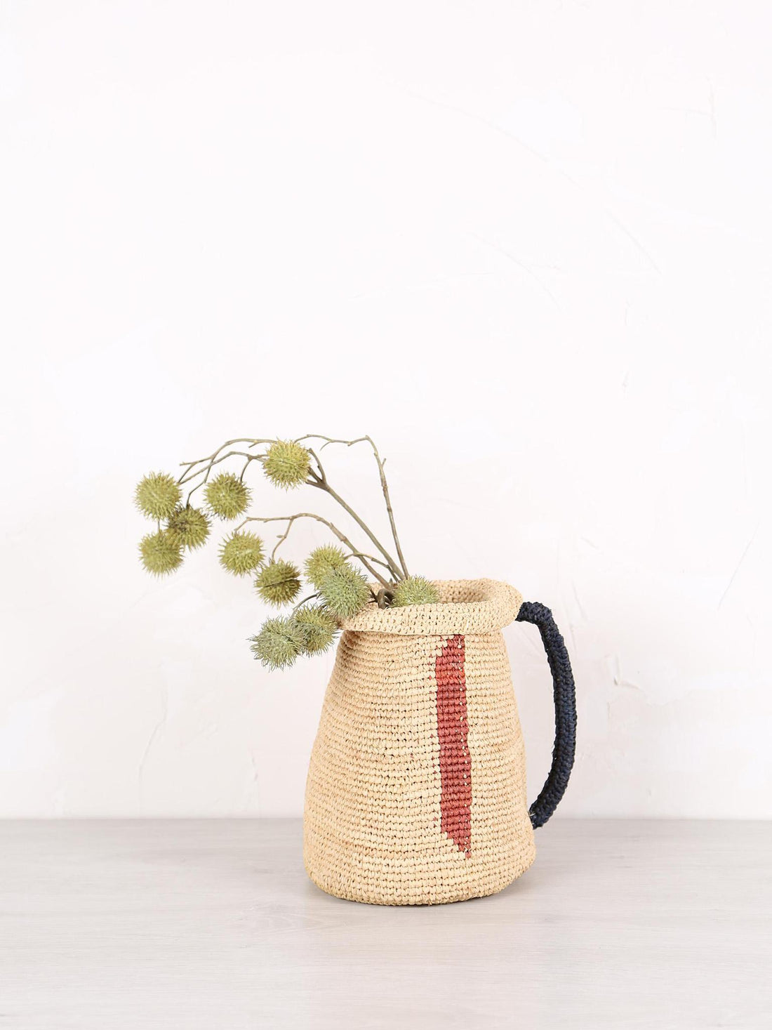 Woven Vase/Jug - Black, Rust