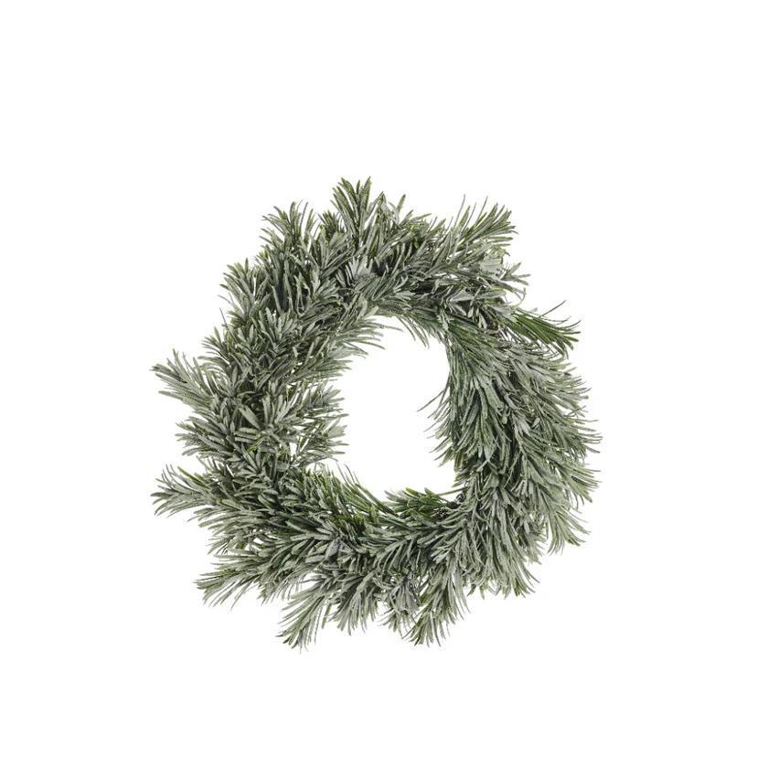 Vintia wreath - 40X40X8 cm - Shaded Green &amp; Off White
