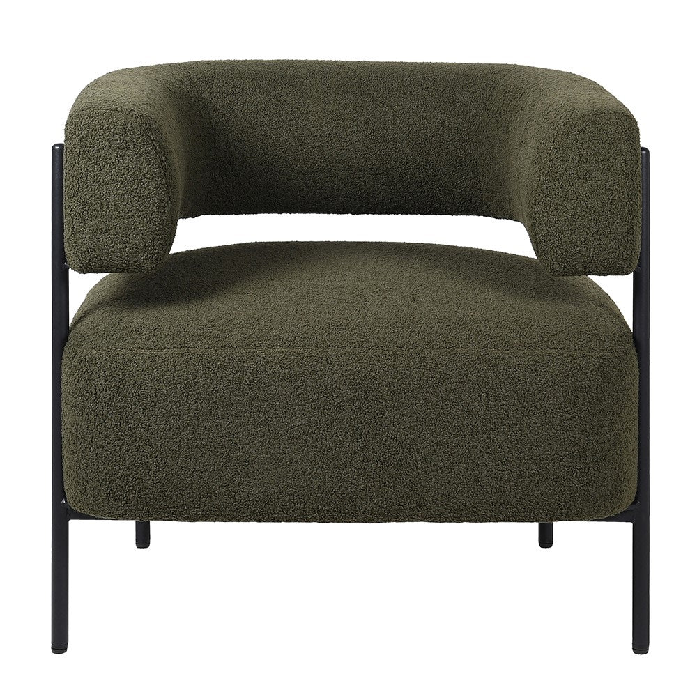 Ayla Green Boucle Accent Chair