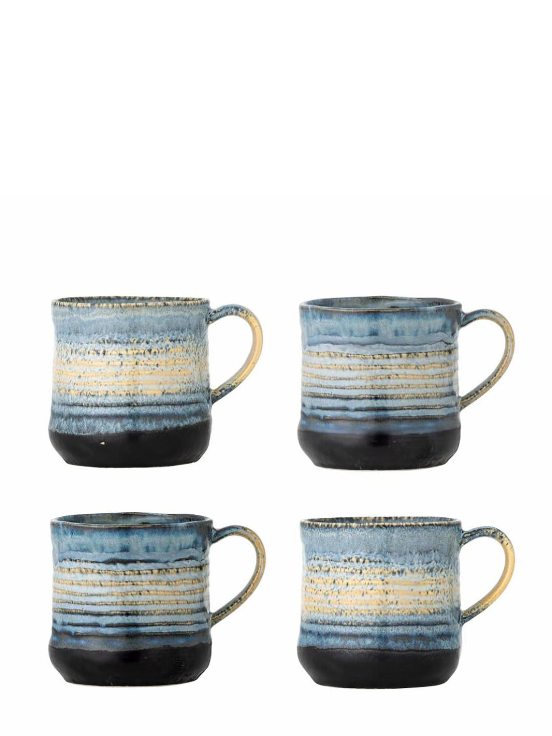 Deana Mug - Multi, Teal Hues - Set Of 4
