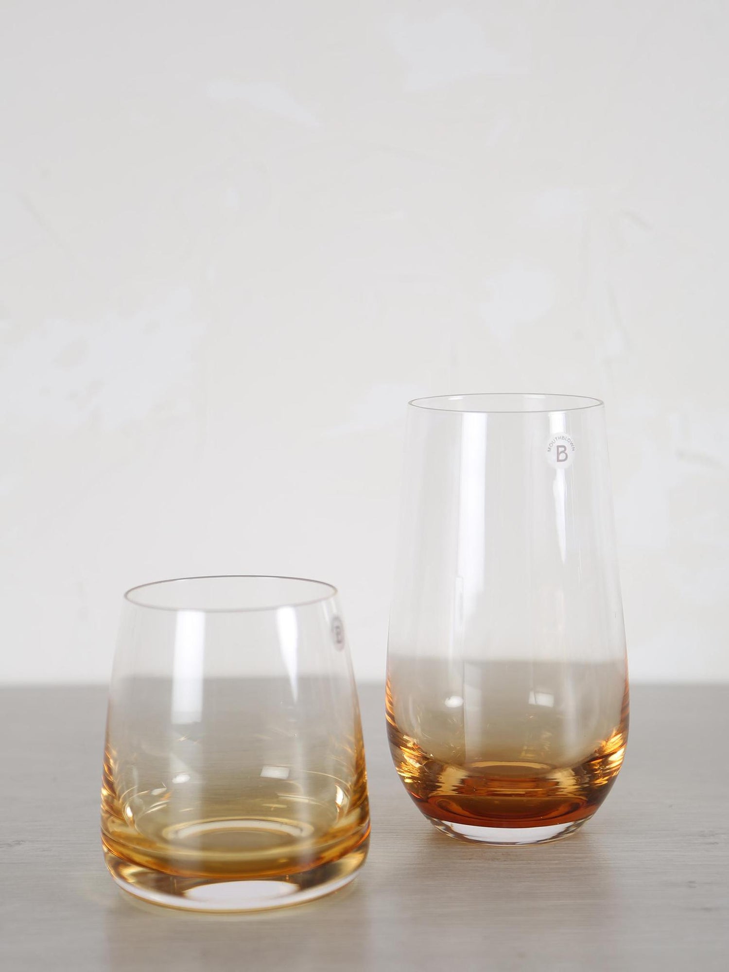 Large  Amber Mouthblown Tumbler