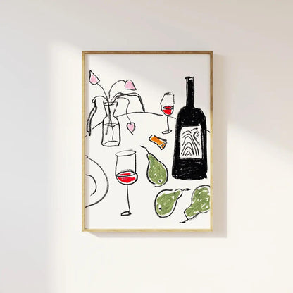 Tulips and Wine at Tillingham Print