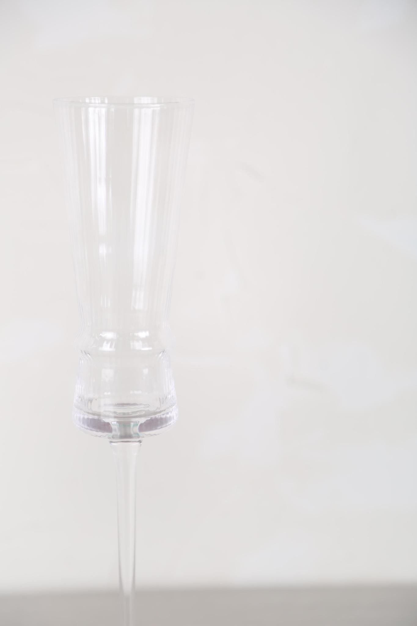 Fluted Champagne Glass - Clear
