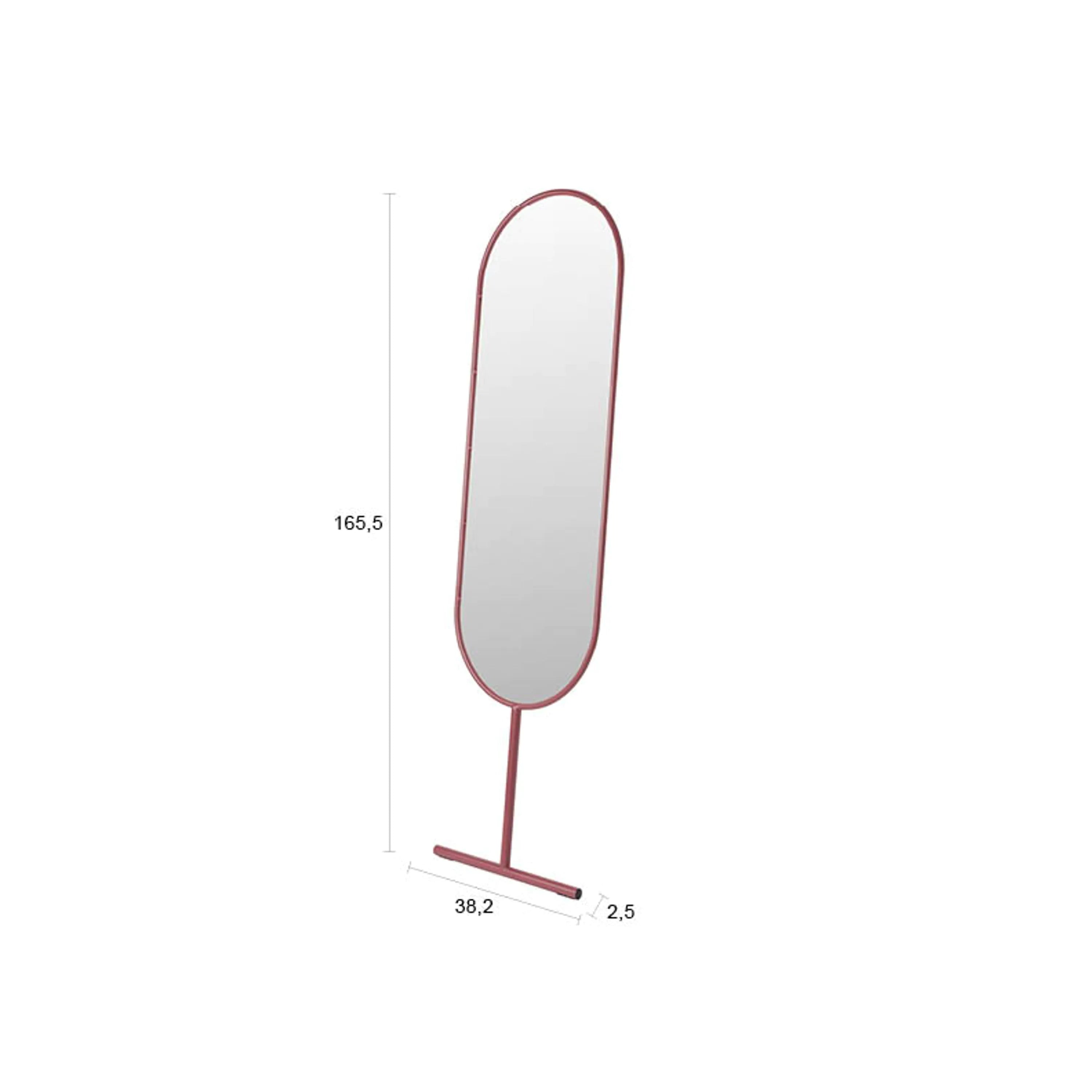 Tess Burgundy Red Frame Mirror