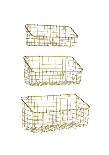 Iron Mesh Wall Baskets - 3 Sizes Available