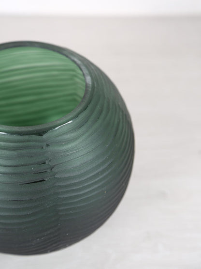 Elichi Green Round Glass Vase - 2 Shapes available
