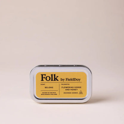 Tin of Incense Cones &amp; Incense Burner - Belong, Folk
