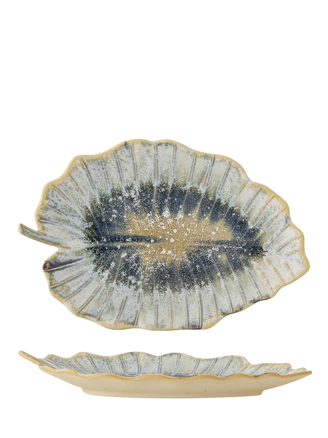 Dorreen Serving Plate Blue - Autumn Leaf - Stoneware