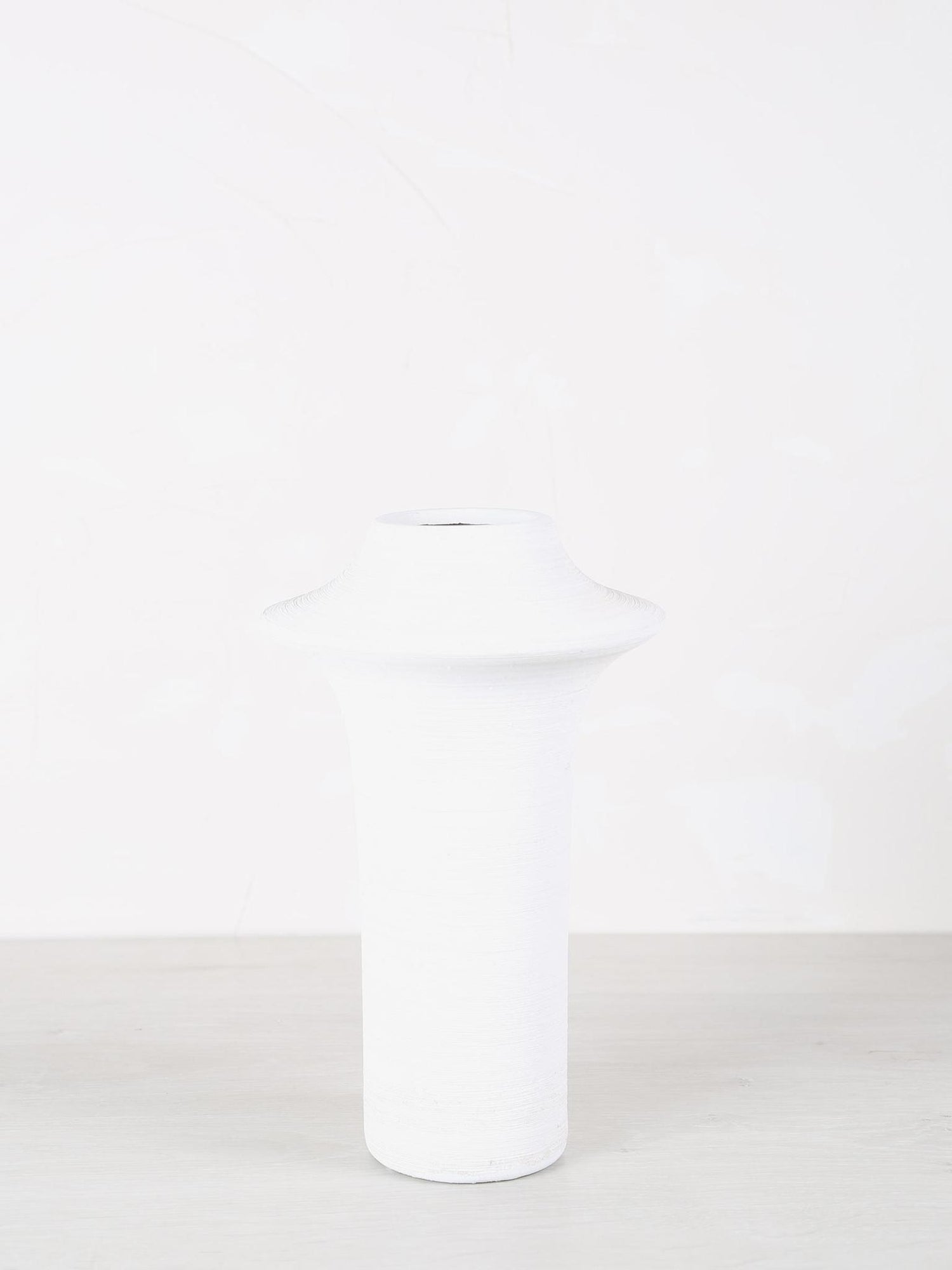 Rinder Ceramic Wide Ring Vase - White