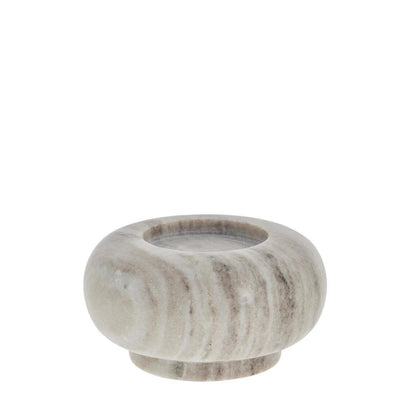 Elina candlestick - Dark Linen - genuine natural stone