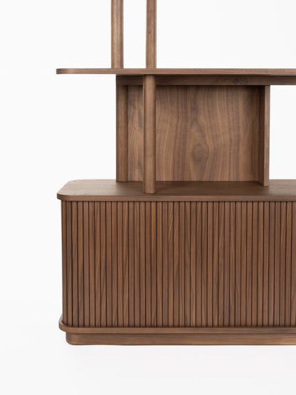 Barbier Wooden Bookcase - Walnut