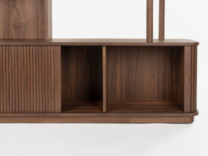 Barbier Wooden Bookcase - Walnut