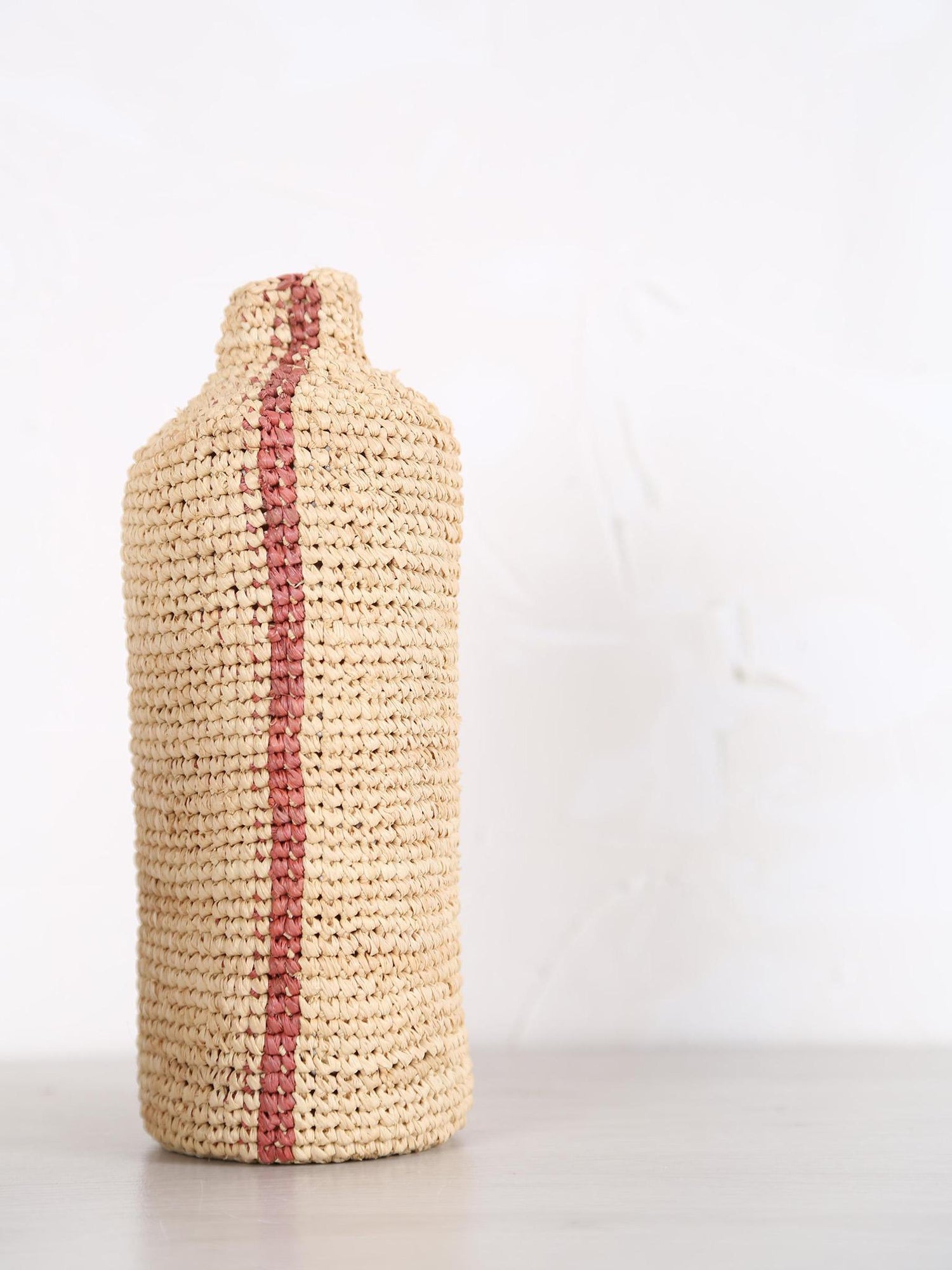 Tall Woven Vertical Striped Bud/Bottle Vase - 2 colours