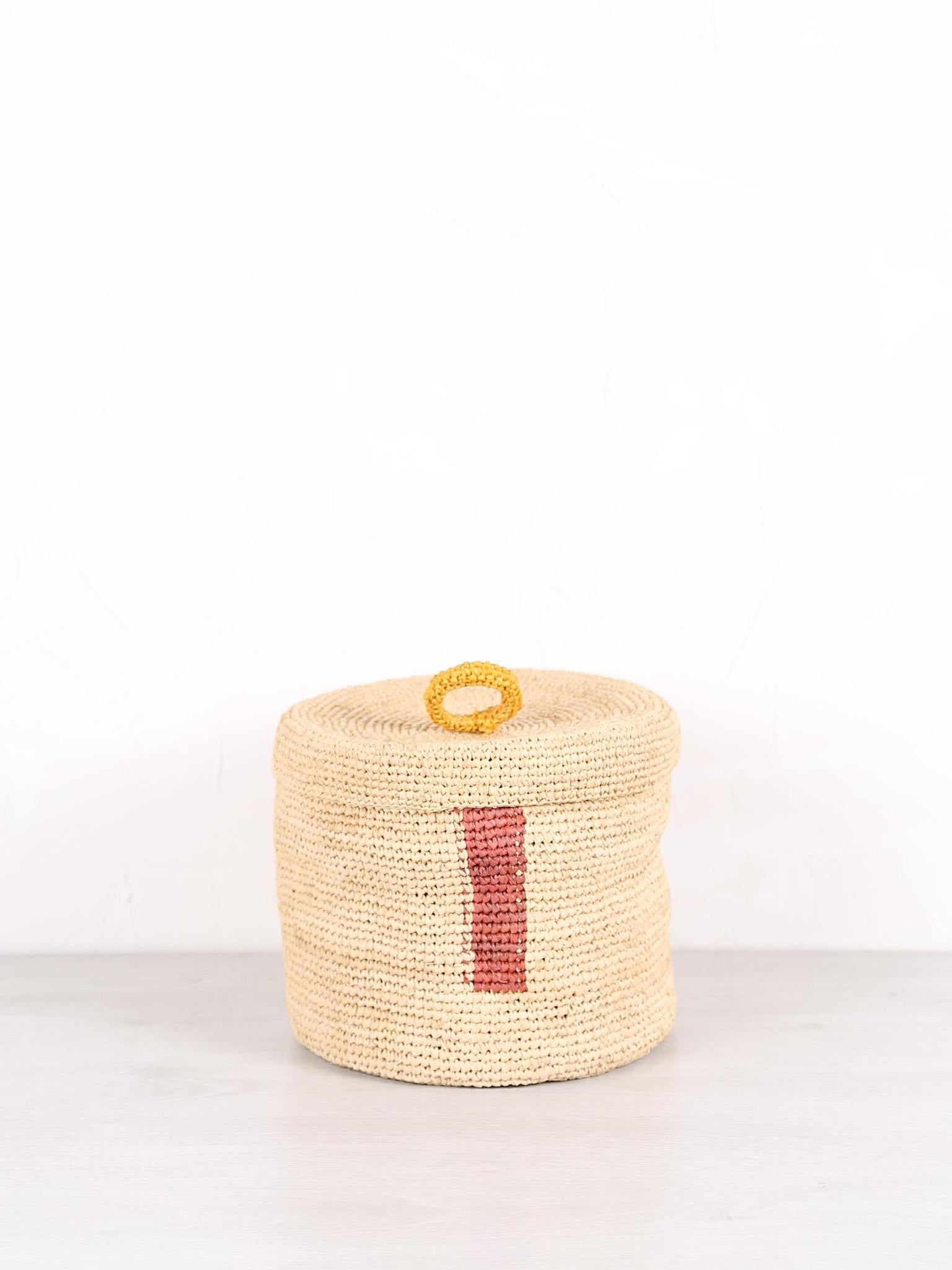 Large Handmade Raffia Basket - 5 patterns available