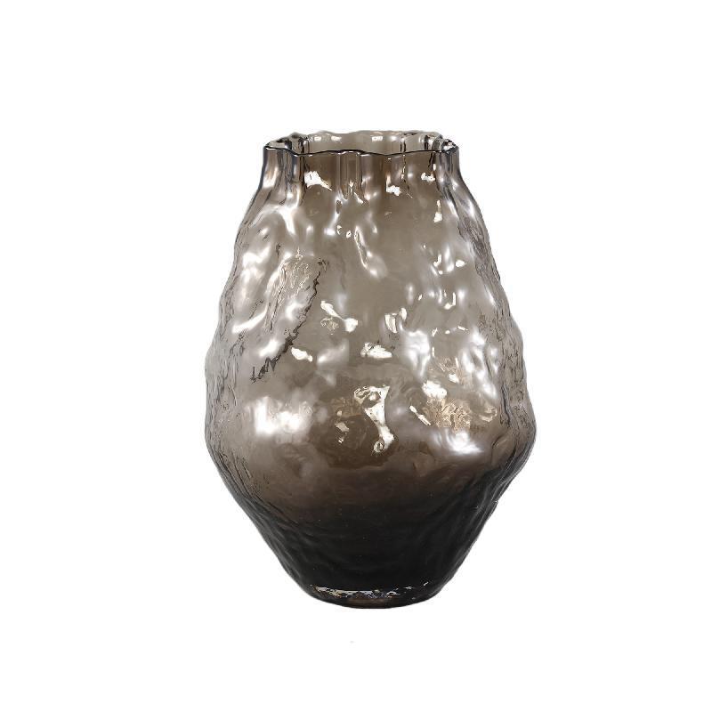 Narin Irregular Shaped Glass Vase - Brown