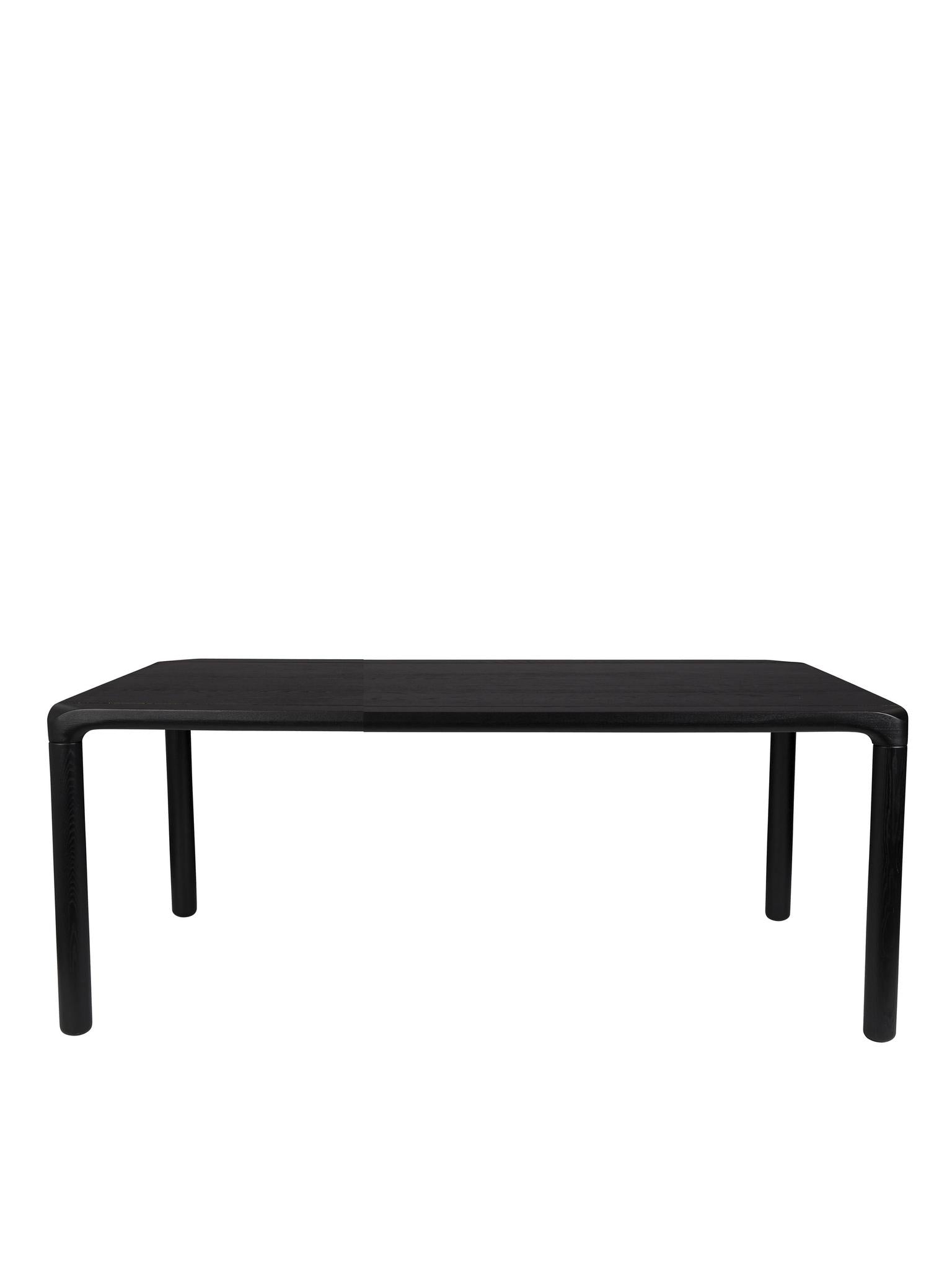 Storm Ash Wooden Dining Table - Black - 3 Sizes Available