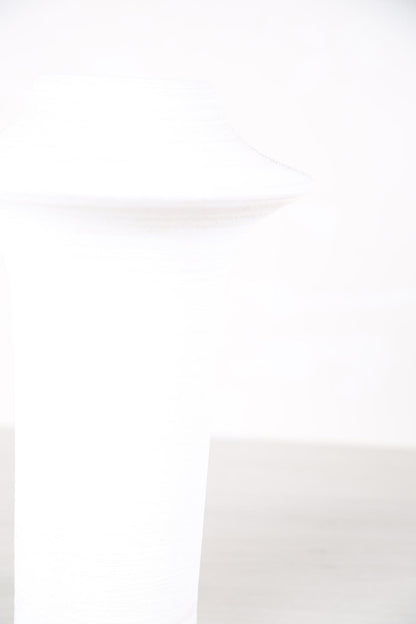 Rinder Ceramic Wide Ring Vase - White