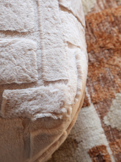 Tovi Geometric Textured Bean Cube - Natural