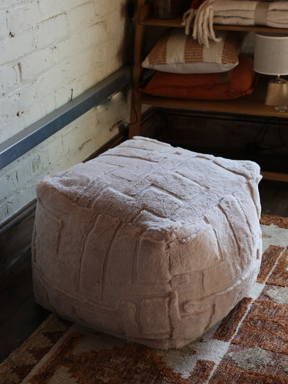 Tovi Geometric Textured Bean Cube - Natural