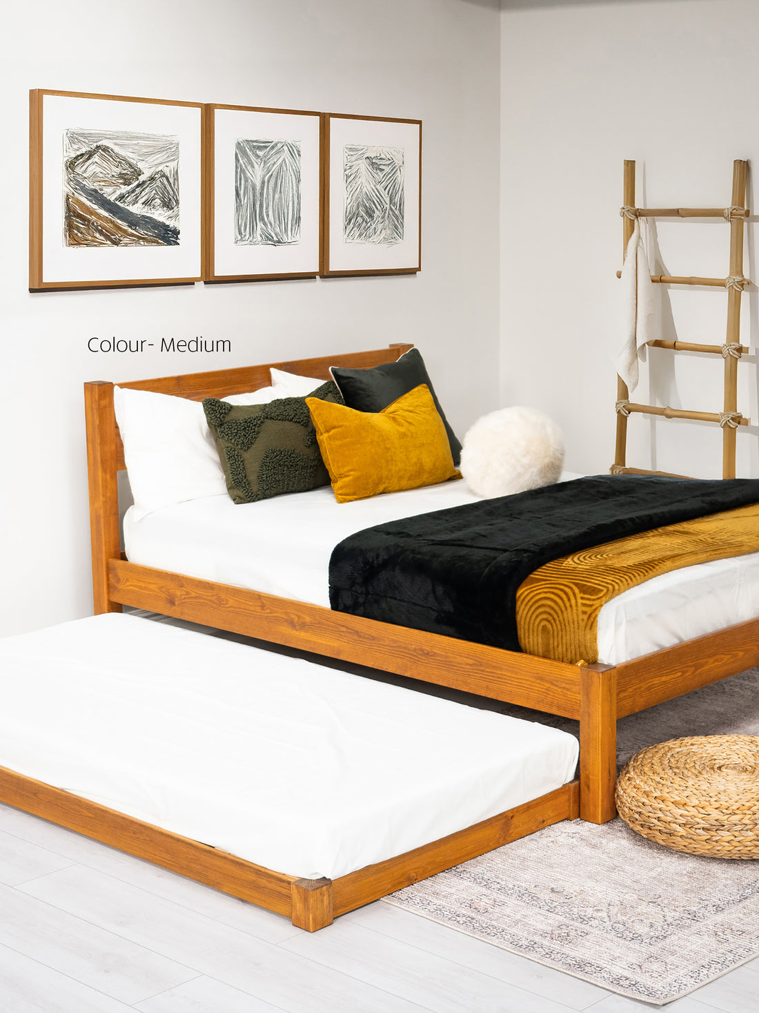 Model 10 - Wooden Trundle Bed