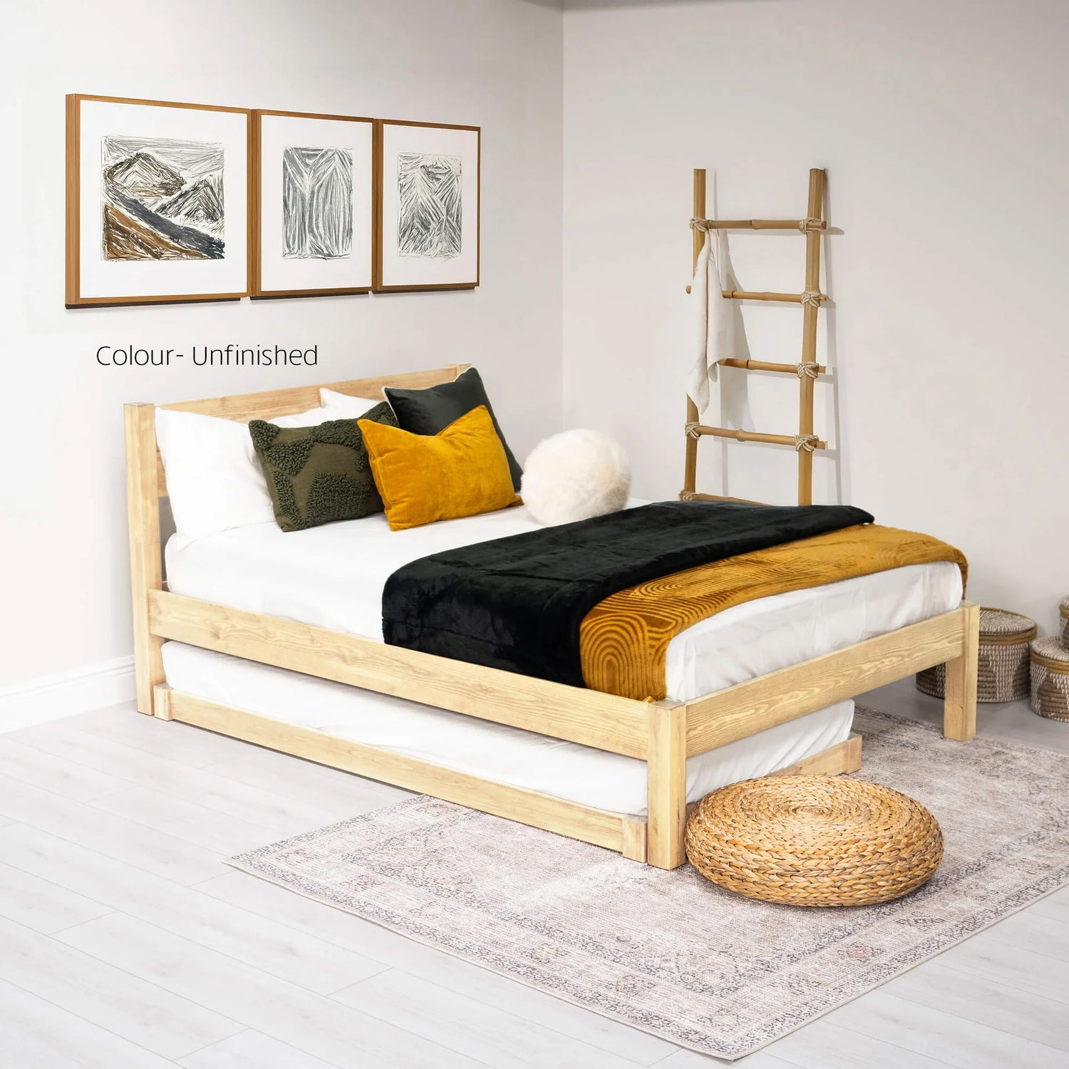 Model 10 - Wooden Trundle Bed