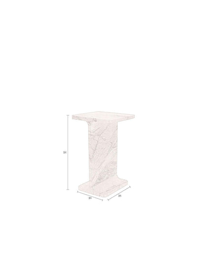Satpura Brown Marble Side Table