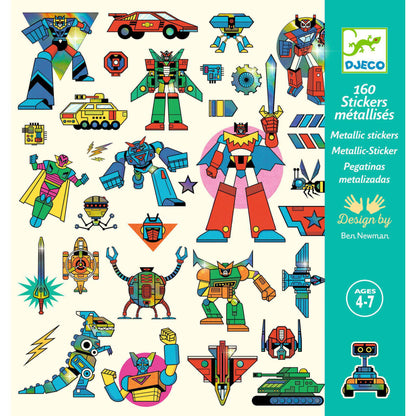 Metallic Robot Stickers