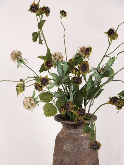 Faux Stellata Bud Spray with Leaves