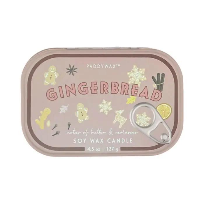 Bistro printed Tin Candle - Gingerbread