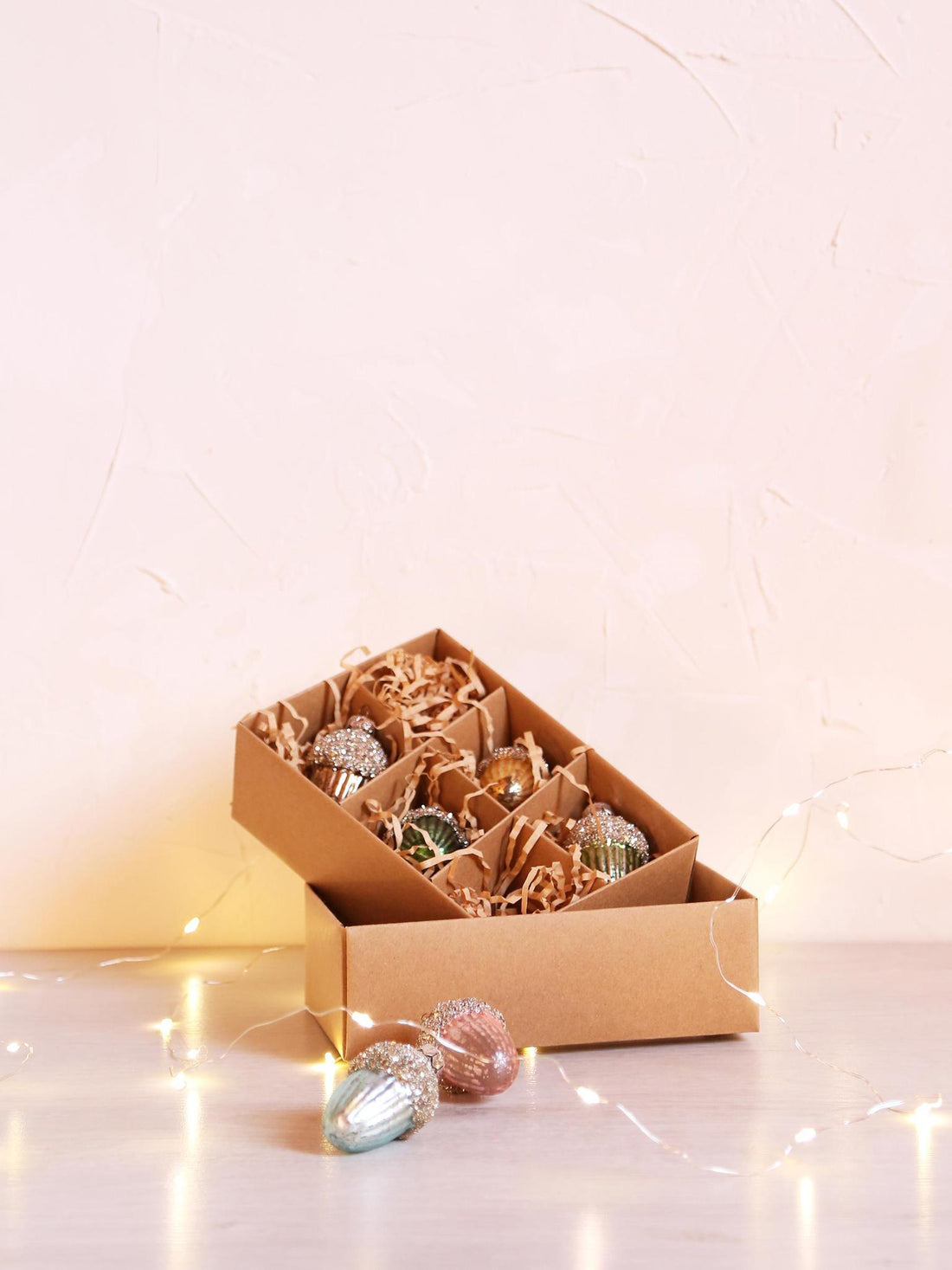 Set Of 6 Pinecone Baubles